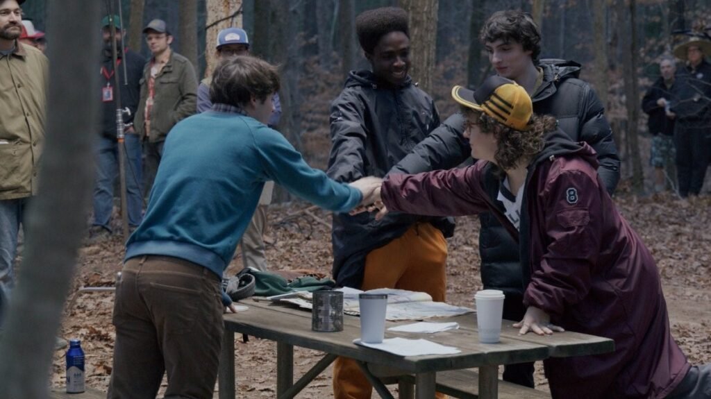 Will, Dustin, Mike y Lucas en la quinta temporada de Stranger Things. 