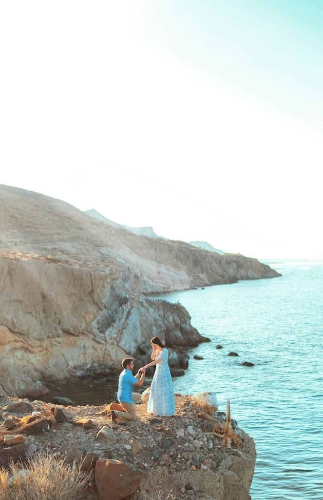 Propuesta de matrimonio en la playa