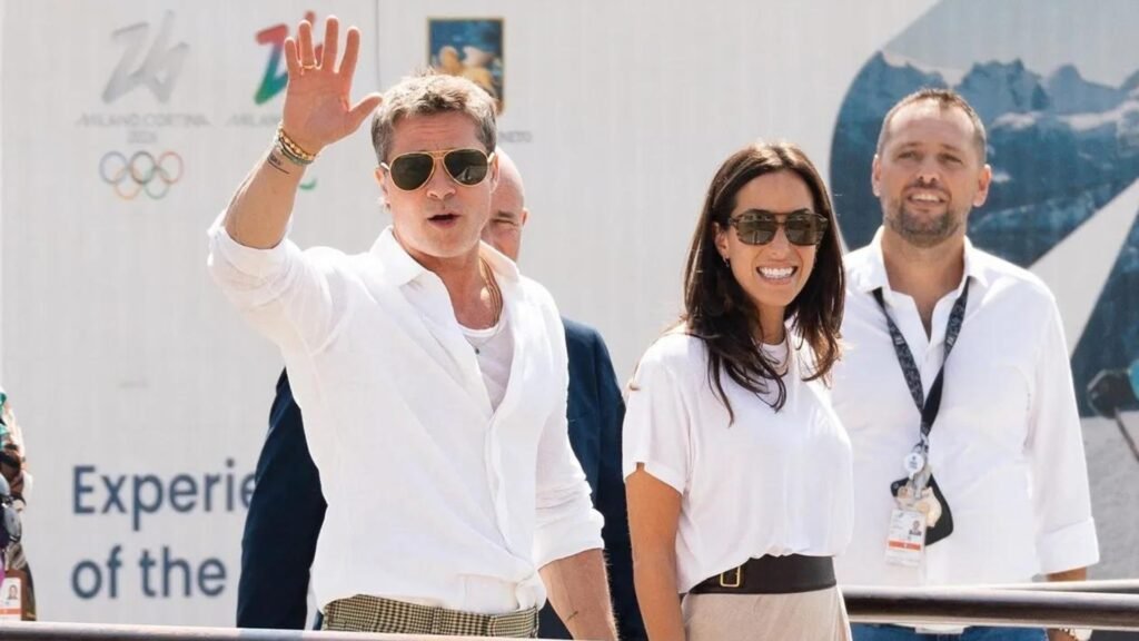 Inés de Ramón y Brad Pitt en Venecia