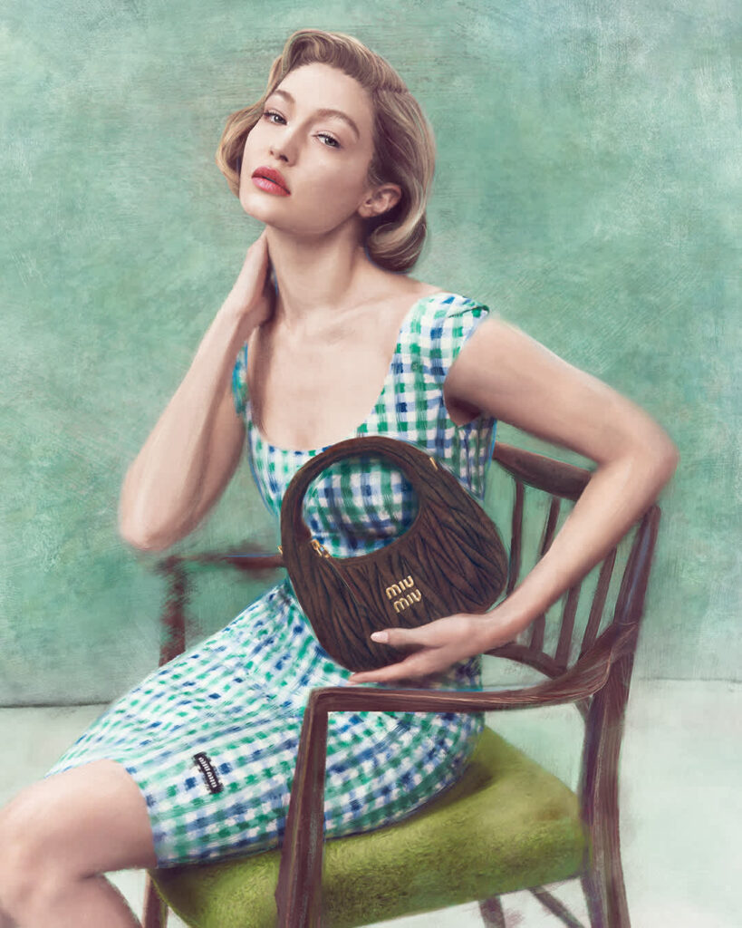 Gigi Hadid en Miu Miu