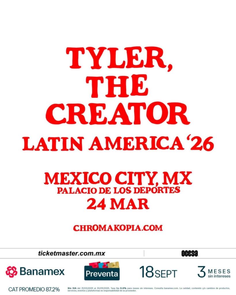 Tyler The Creator concierto mexico