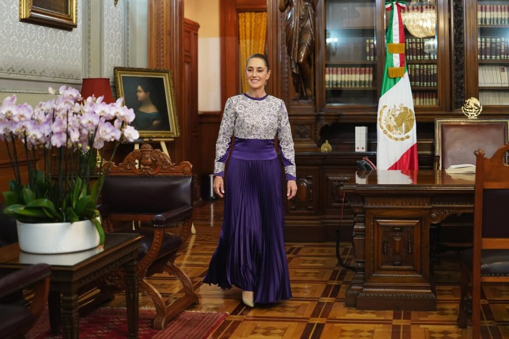 Claudia Sheinbaum en su primer Grito de Independencia