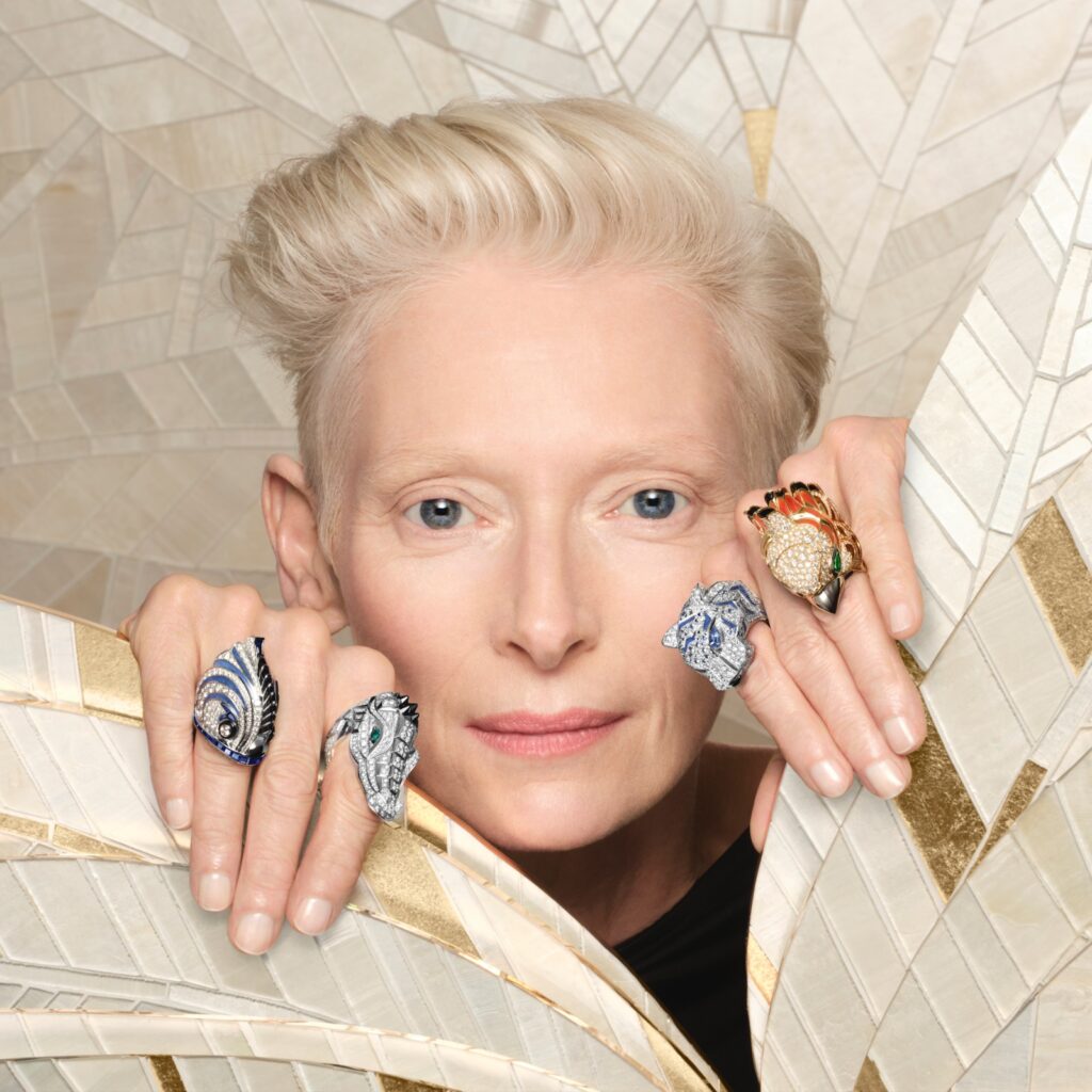 Cartier y Tilda Swinton